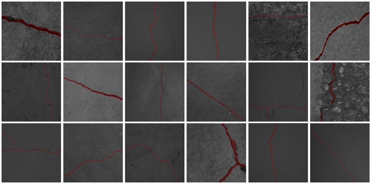 Crack severity predictions on real images